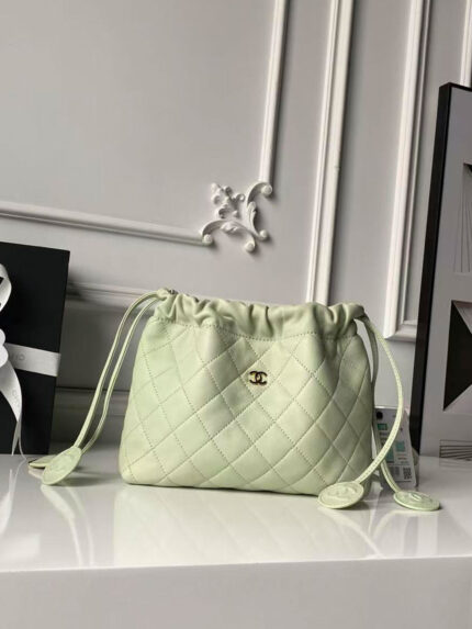 Chanel 22 Mini in light sage green lambskin