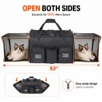 2 in 1 Large Cat Carrier for 2 Cats, Rolling - Image 4