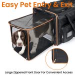 2 in 1 Large Cat Carrier for 2 Cats, Rolling - Image 8