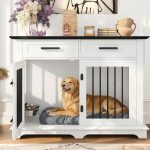 44.48" Large Dog Crate Furniture, Indoor
