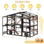 Large Outdoor Catio for 6-10 Cats, Metal - Image 5